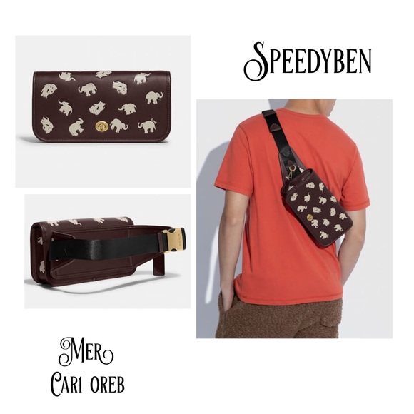 Coach Dinky Belt Bag With Elephant Print NWT - Picture 9 of 12